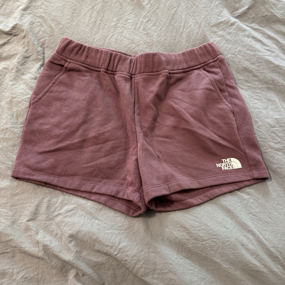The North Face Girls Camp Fleece Sweat Shorts Mauve Size Large (14/16)